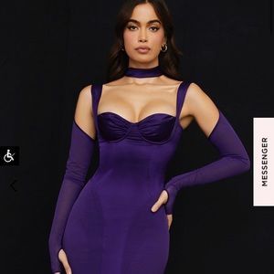 TALIKA Grape Corset Mini Dress
